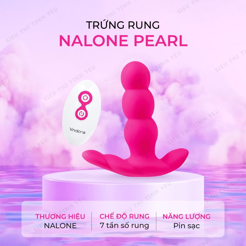 Trứng rung Nalone Pearl 7 chế độ rung điều khiển từ xa pin sạc m&agrave;u hồng