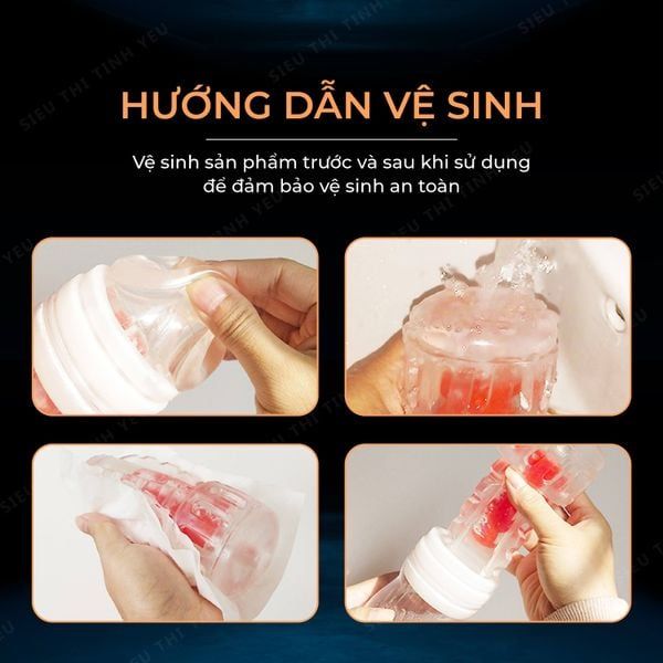 Cốc &Acirc;m đạo giả cầm tay Masturbator Orange