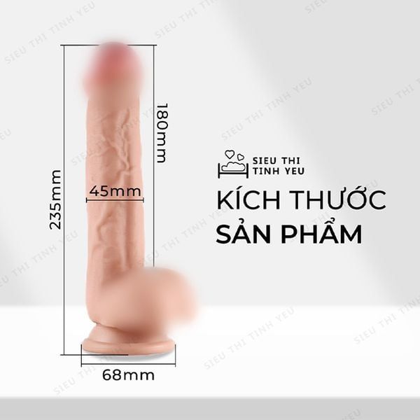 Dương vật giả si&ecirc;u mềm d&iacute;nh tường Lovetoy Sliding Skin Dong