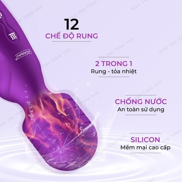 Ch&agrave;y rung Xuanai 12 tần số rung xoay d&ugrave;ng pin sạc