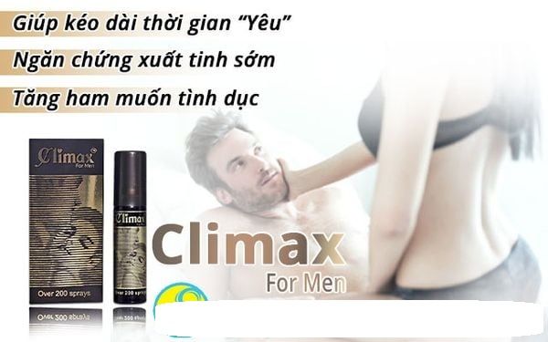 Chai xịt Climax For Men Ch&iacute;nh H&atilde;ng