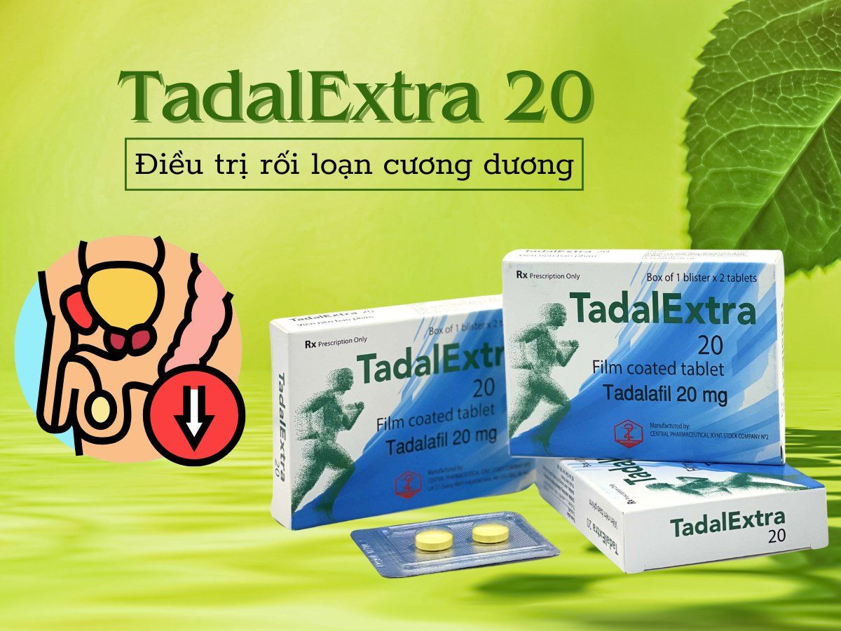 Vi&ecirc;n uống Tadall Extra 2 vi&ecirc;n