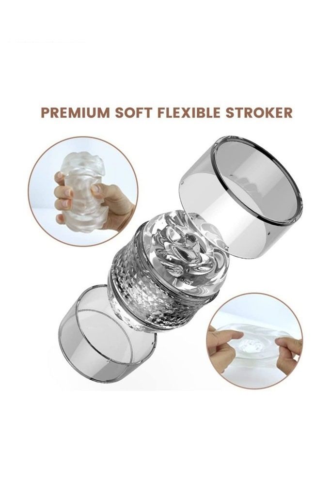 Cốc thủ hai đầu pha l&ecirc; silicon trong suốt d&agrave;i 4.5cm