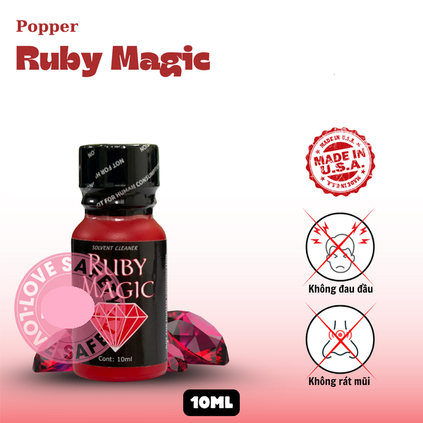 Chai h&iacute;t tăng k&iacute;ch th&iacute;ch quan hệ Popper Ruby Magic Chai 10ml
