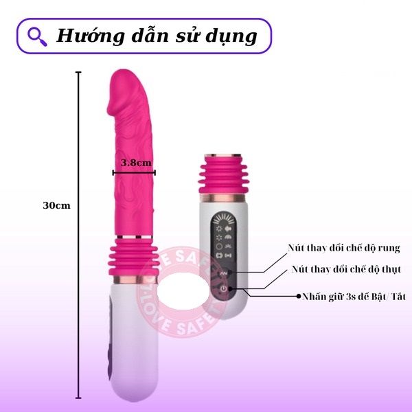 Dương Vật Giả Manual 8 Chế Độ Rung Thụt