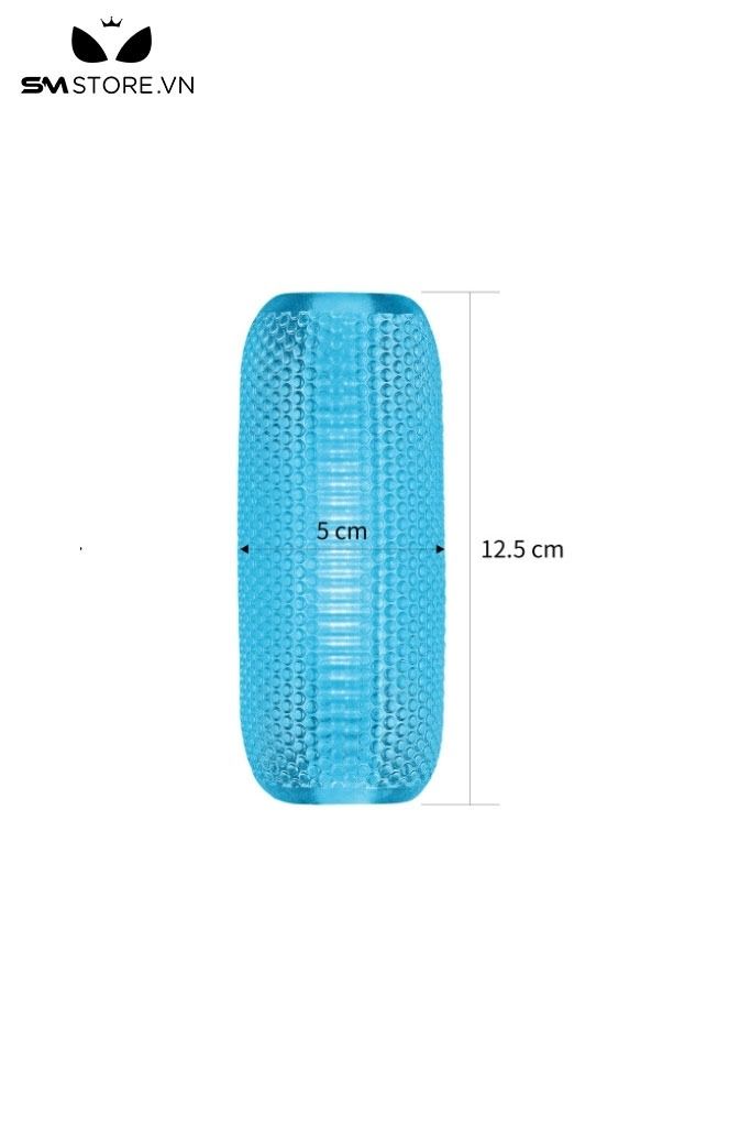 Cốc &acirc;m đạo silicon dẻo hai đầu d&agrave;i 125mm m&agrave;u xanh