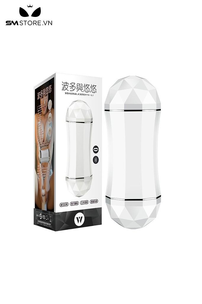Cốc &acirc;m đạo 2 đầu silicon mềm c&oacute; rung d&agrave;i 210mm