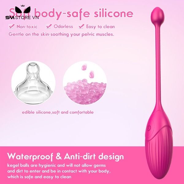 Trứng rung silicon dễ d&agrave;ng vệ sinh