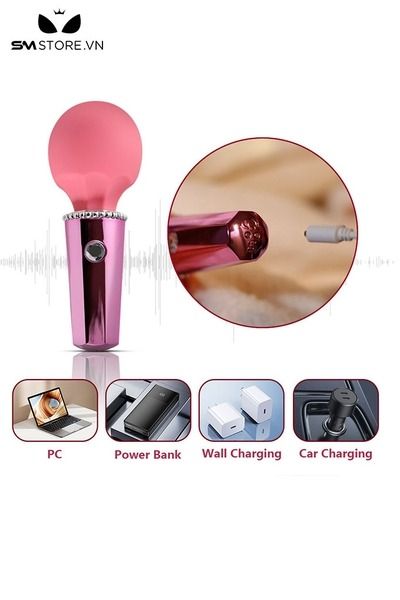 Trứng rung mini ngụy trang cọ trang điểm đ&iacute;nh kim cương