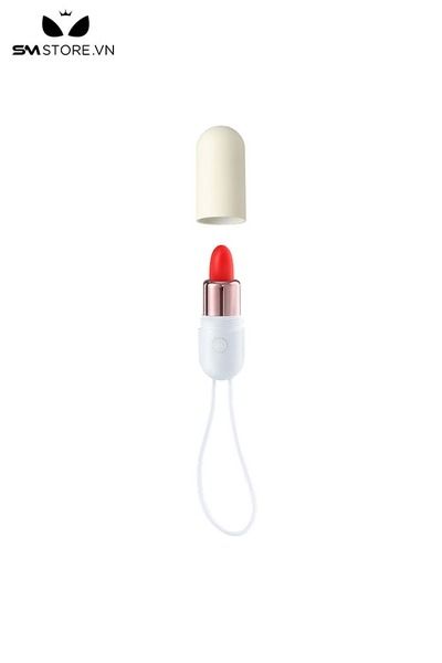 Trứng rung mini bằng silicon ngụy trang thỏi son d&agrave;i 180mm