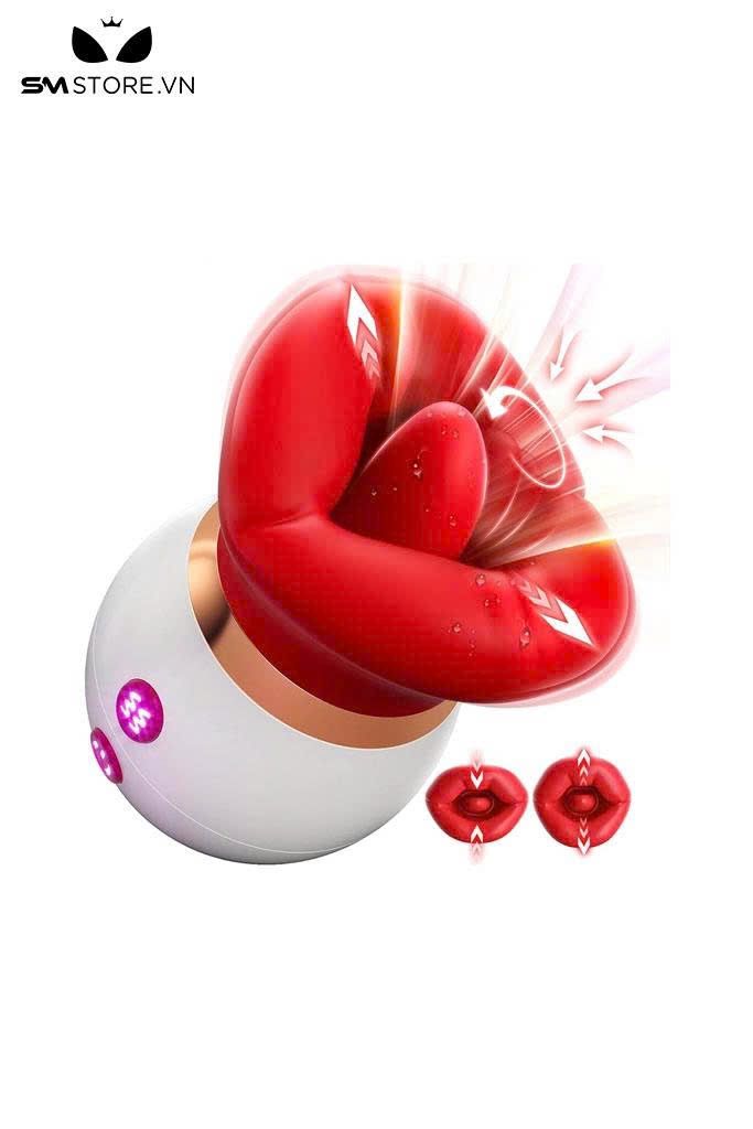 M&aacute;y b&uacute; cho nữ c&oacute; miệng to v&agrave; lưỡi rung 10 chế độ