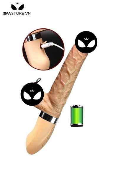 Dương vật giả đa năng rung thụt tỏa nhiệt d&agrave;i 27.5cm