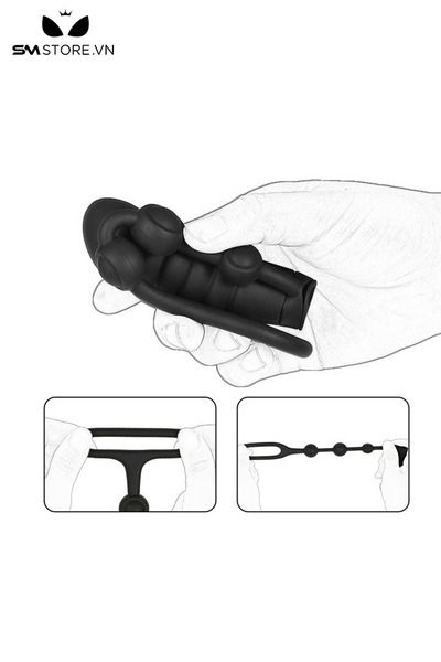 Phụ kiện Anal bead c&ugrave;ng v&ograve;ng đeo dương vật
