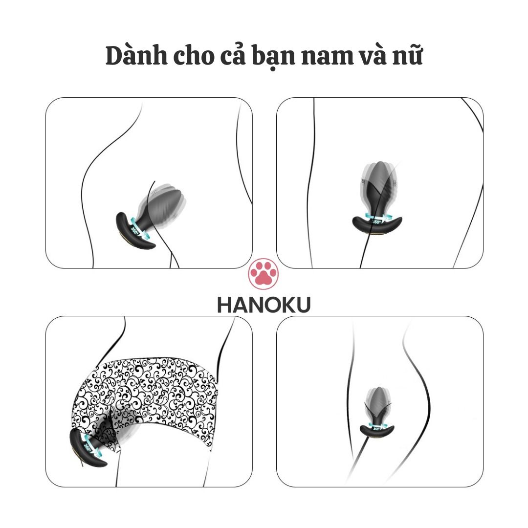 Ph&iacute;ch cắm hậu m&ocirc;n rung ngo&aacute;y 360 độ Maxi