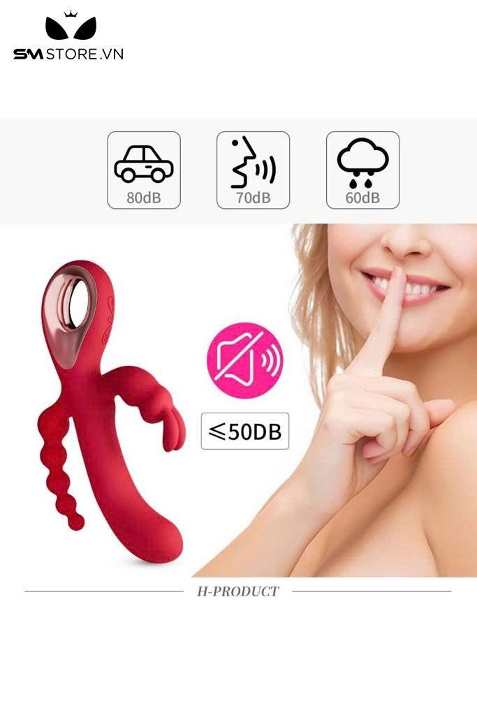 M&aacute;y rung 2 đầu tai thỏ v&agrave; anal bead
