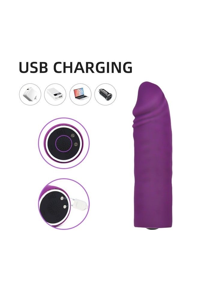 Dương vật giả mini c&oacute; 10 tần số rung