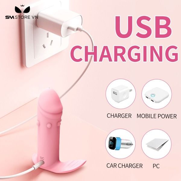 M&aacute;y rung c&oacute; 10 chế độ h&igrave;nh dương vật silicon điều khiển APP