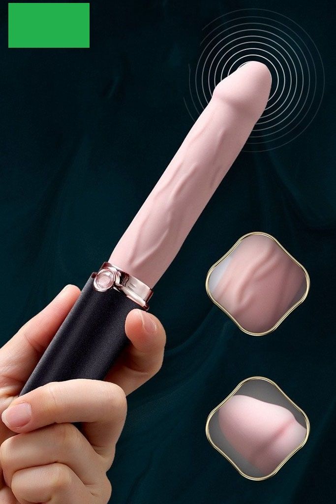 Cảm nhận người sử dụng Dương vật giả rung cầm tay ngụy trang thỏi son
