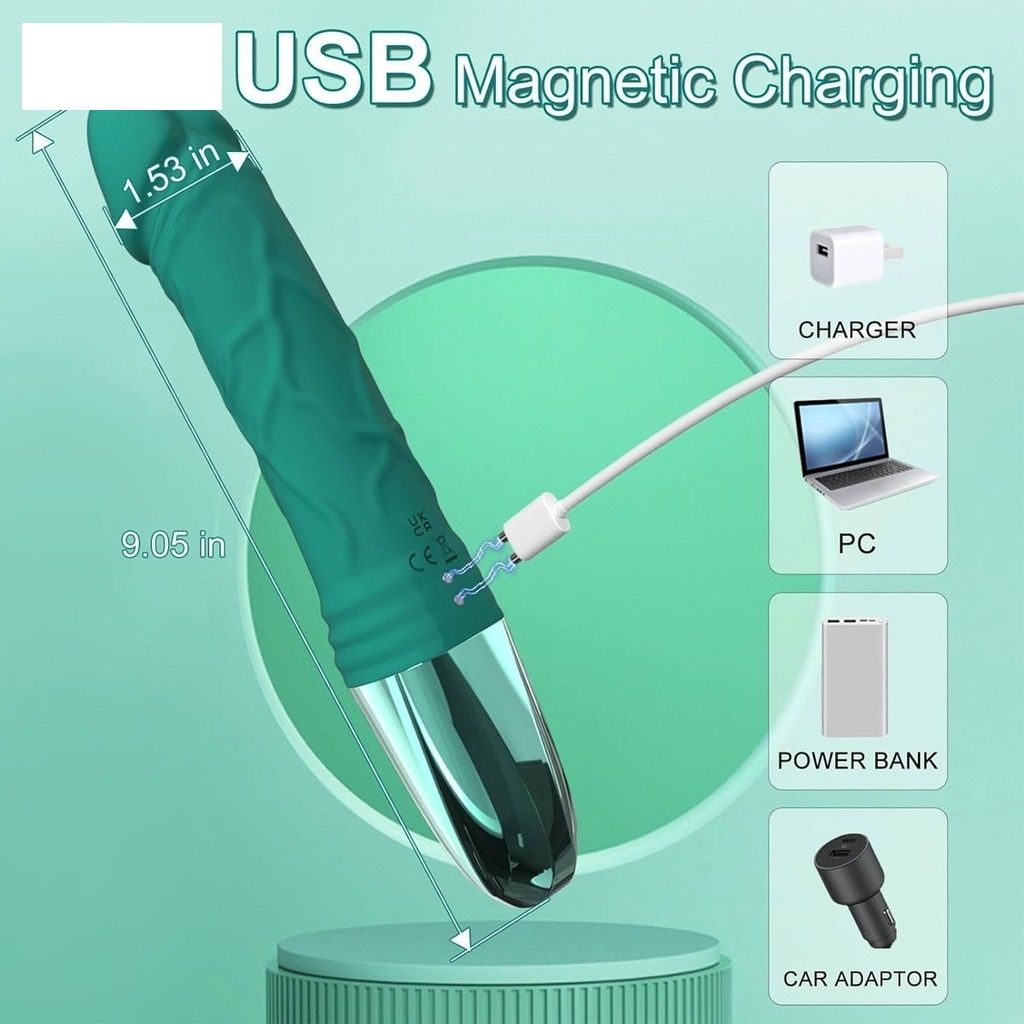 Dương vật giả rung silicon mềm mại sạc USB d&agrave;i 24cm
