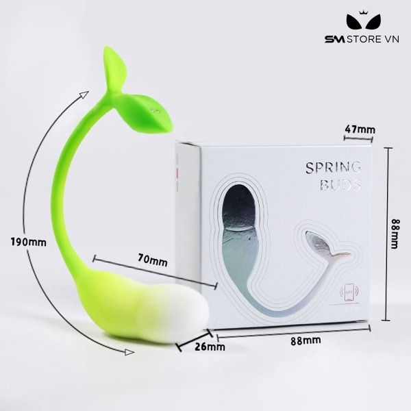 Trứng rung silicon mini cỏ mầm