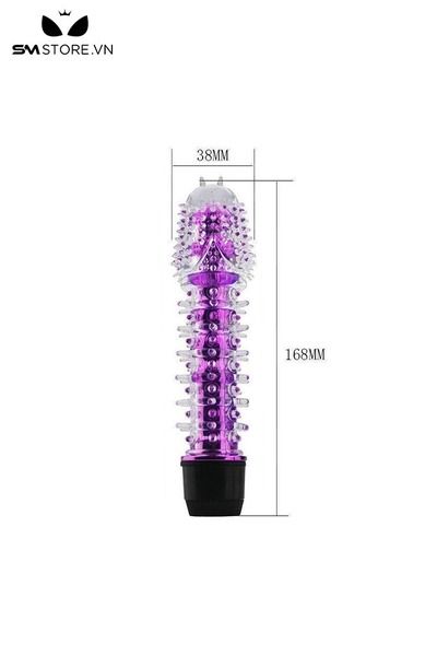 Dương vật giả silicon gai mềm c&oacute; rung d&agrave;i 17cm - Chi tiết sản phẩm