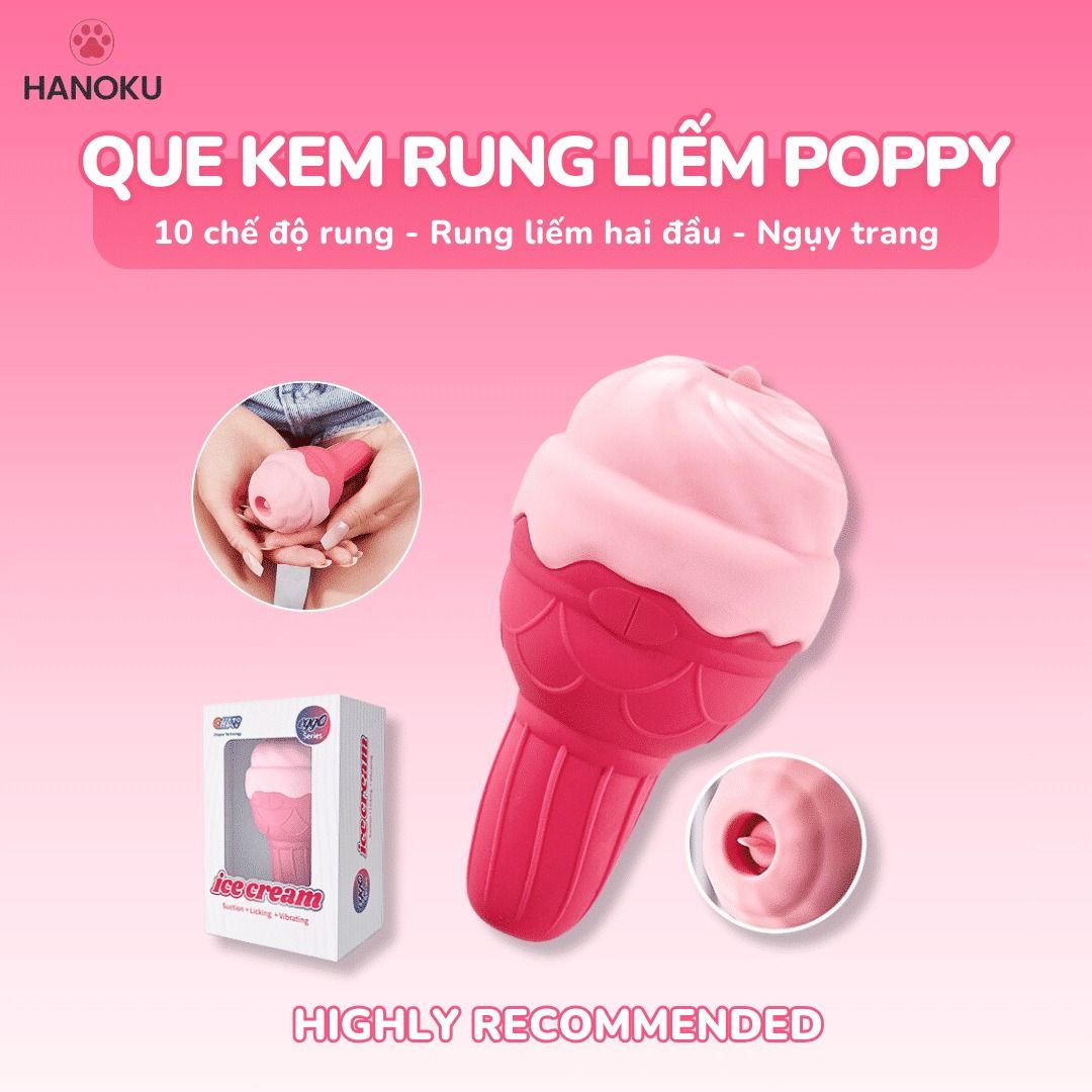 M&aacute;y rung ngụy trang h&igrave;nh que kem Poppy