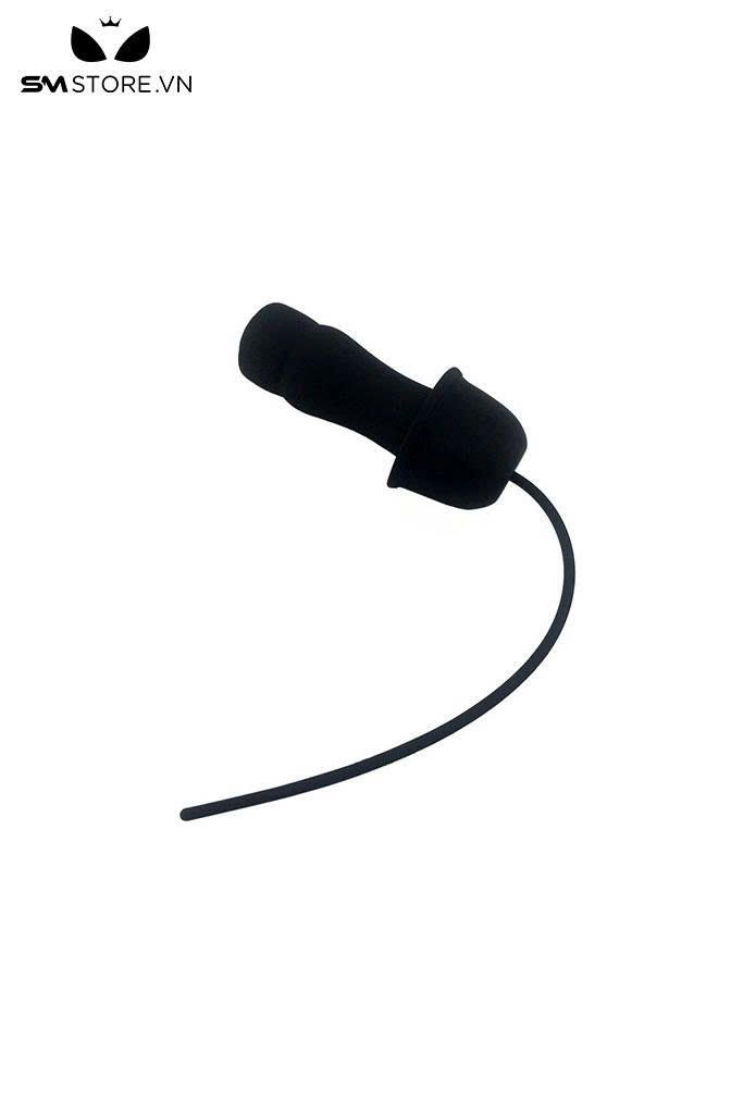 Sounding que rung niệu đạo silicon m&agrave;u đen d&agrave;i 34cm