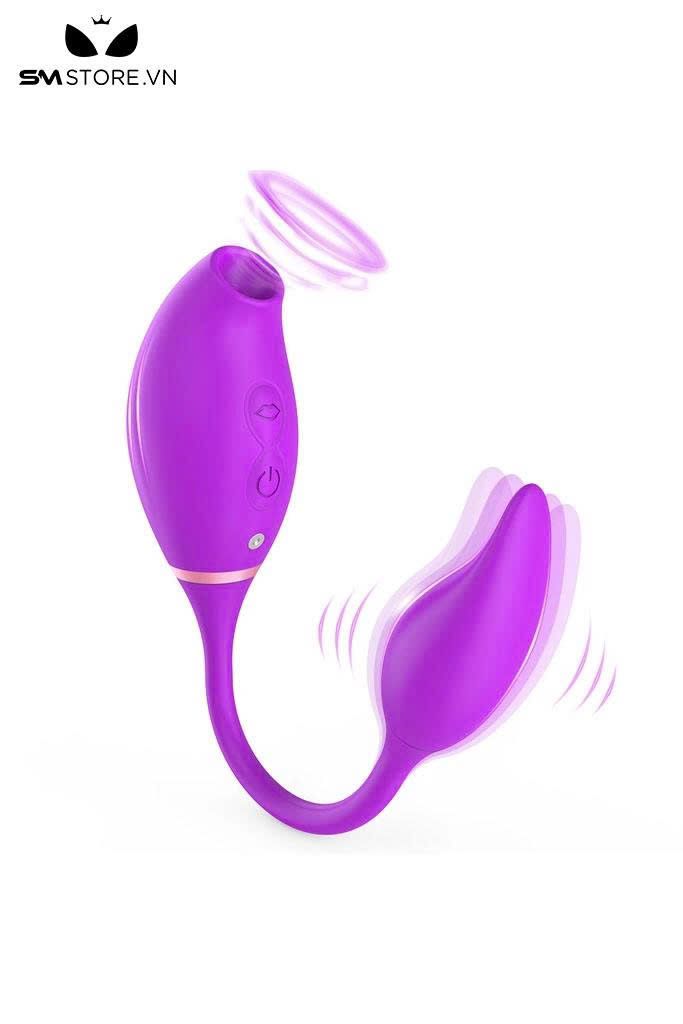 Trứng rung 2 đầu 5 chế độ h&uacute;t
