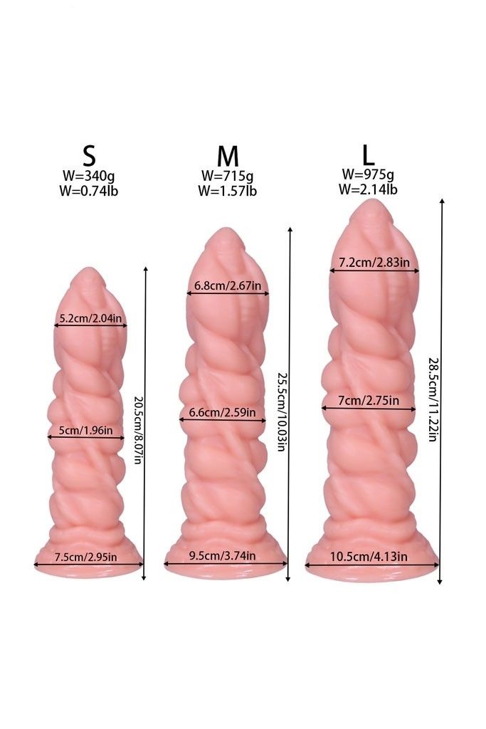Dương vật giả silicon mềm c&oacute; đế d&iacute;nh tường với 4 size