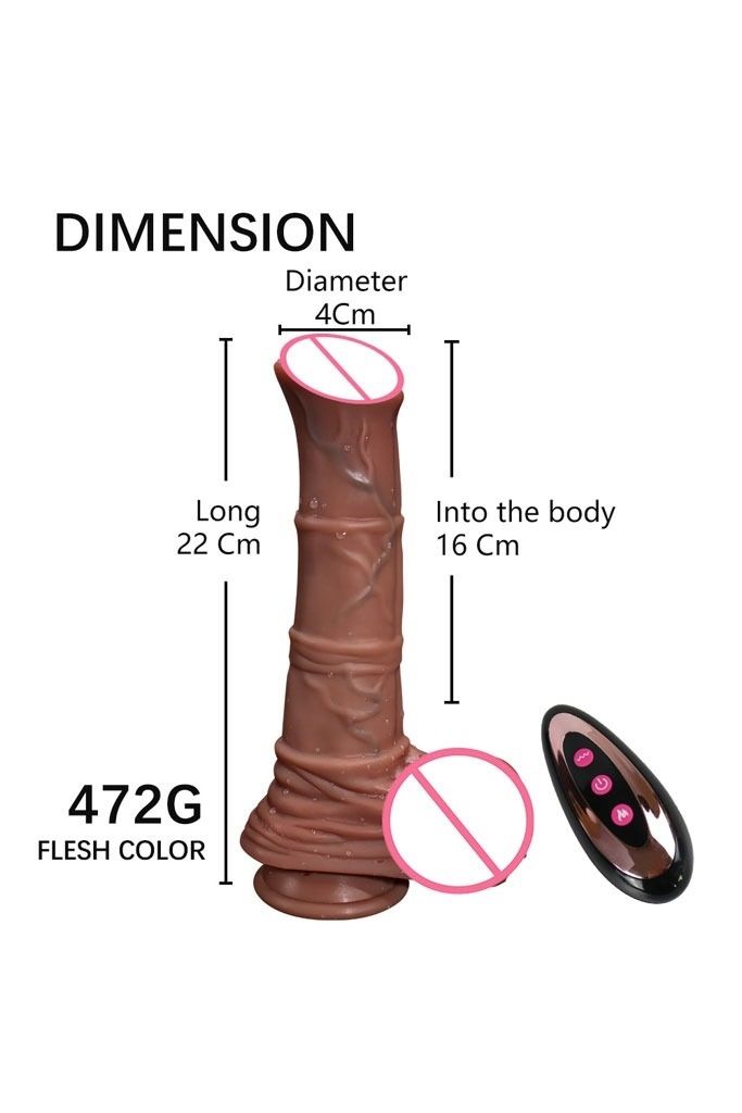 Dương vật giả c&oacute; b&igrave;u v&agrave; g&acirc;n xanh d&agrave;i 22cm điều khiển xa