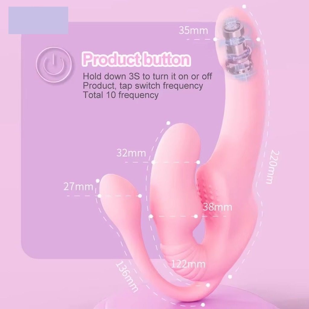 Dương vật giả 3 đầu - Sản phẩm d&agrave;nh cho les