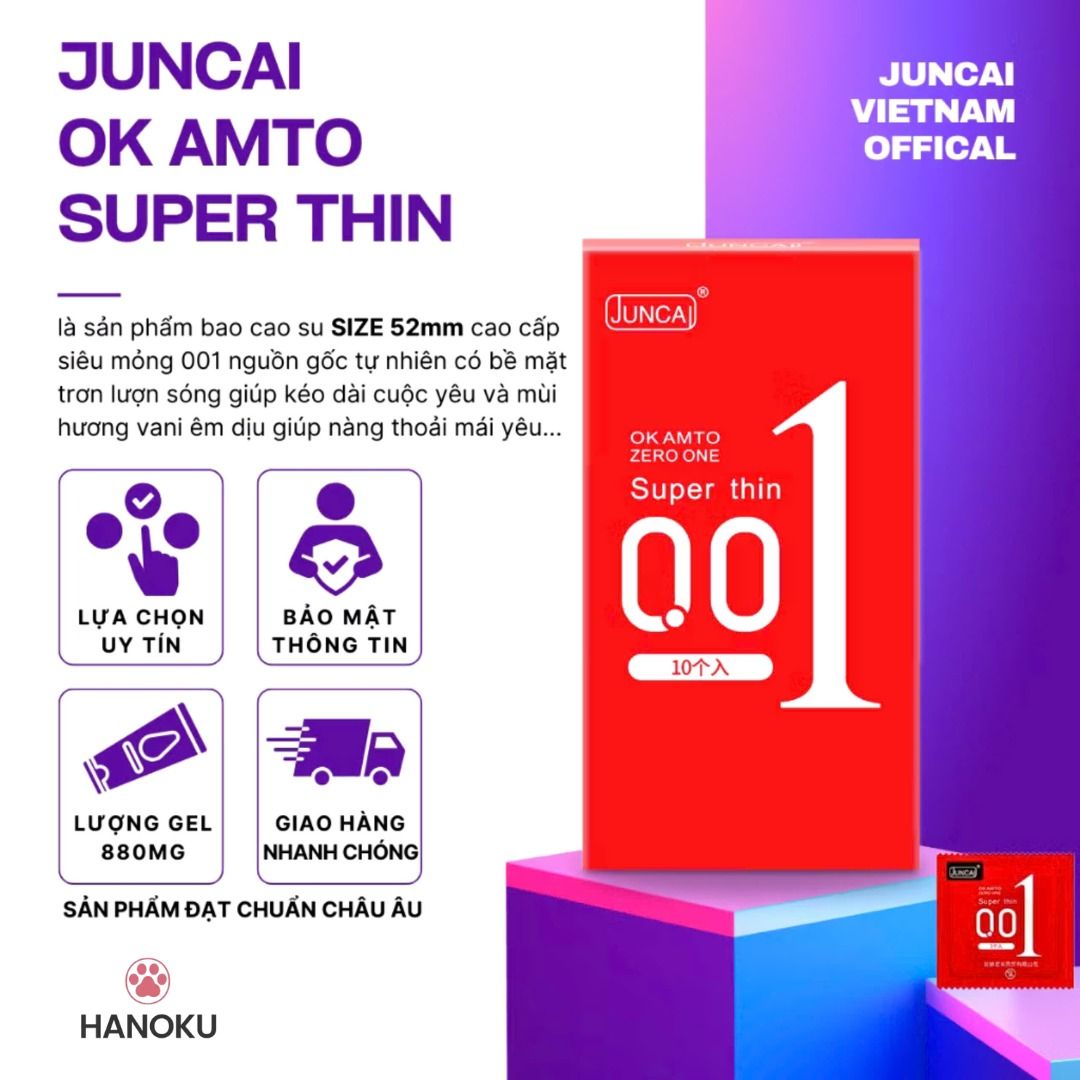 Okamoto si&ecirc;u mỏng 10 c&aacute;i