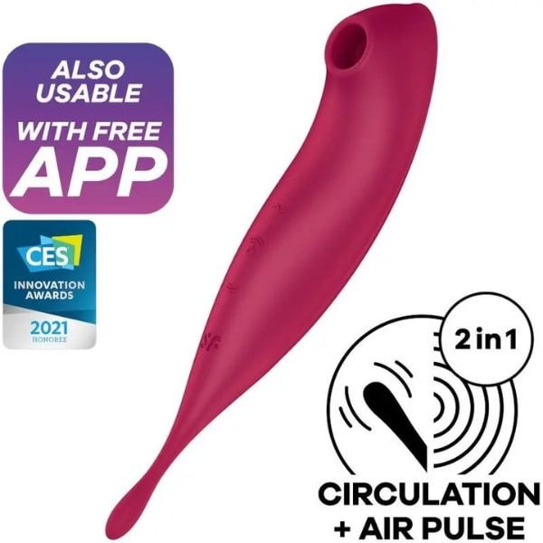 M&aacute;y rung massage k&iacute;ch th&iacute;ch nữ Satisfyer Twirling Pro+ thiết kế độc đ&aacute;o