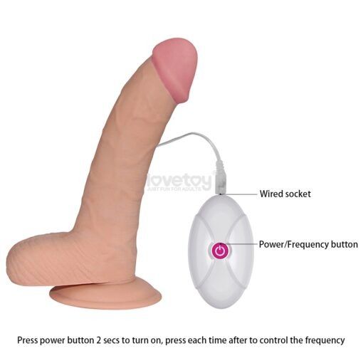 Dương Vật Giả Lovetoy The Ultra Soft Dude 8.8 Inch 10 Chế Độ Rung