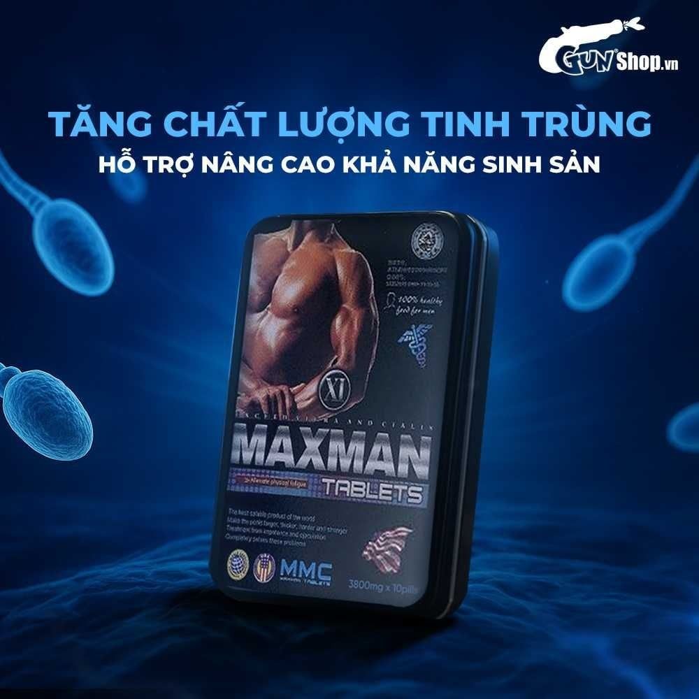 Hộp 10 vi&ecirc;n vi&ecirc;n uống tăng cường sinh l&yacute; Maxman