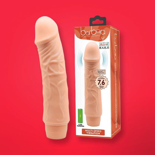Dương vật giả cầm tay c&oacute; rung Barbara 7.6 inch