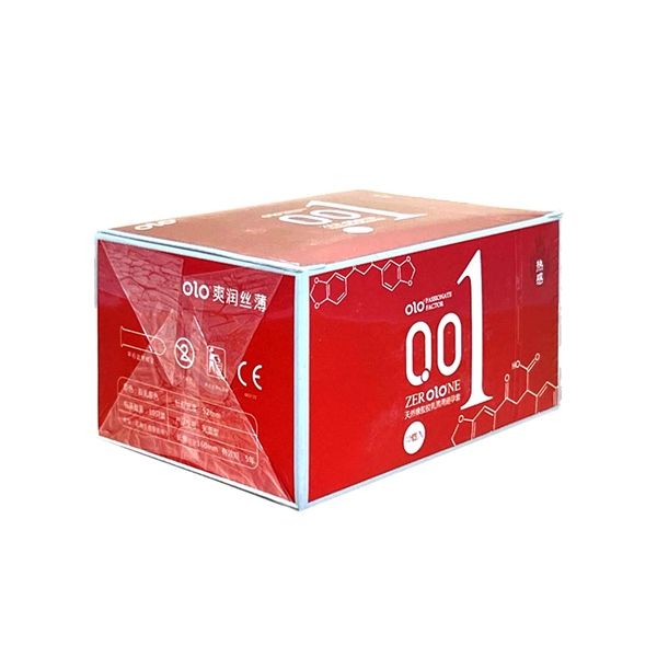 Sản phẩm Bao cao su si&ecirc;u mỏng OLO 001 Đỏ