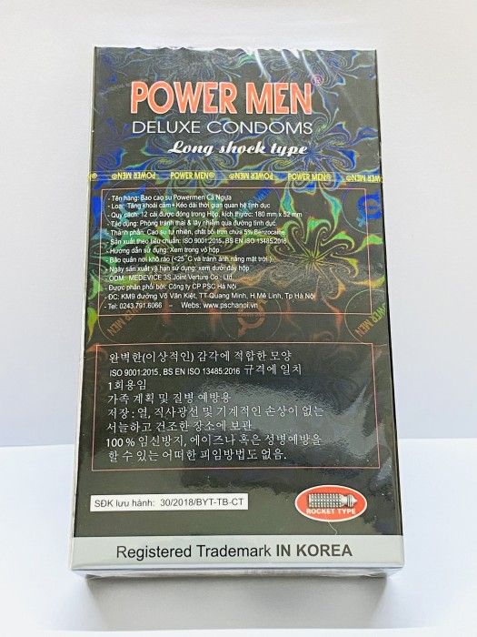 Bao Cao Su Cá Ngựa Đen Power Men Long Shock 2