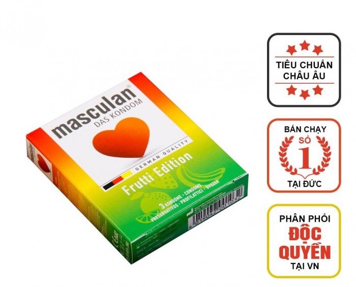 Bao Cao Su C&oacute; M&ugrave;i Thơm Của Đức Masculan Fruiti Edition H3 1