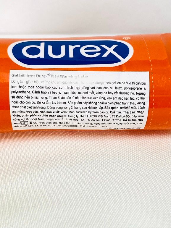 Durex Play Warming gel b&ocirc;.i trơ.n Nữ Gi&uacute;p Tăng Độ Ẩm Tự Nhi&ecirc;n 2