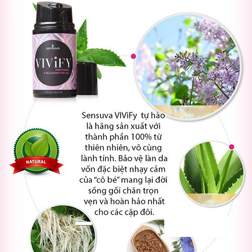 gel b&ocirc;.i trơ.n Se Kh&iacute;t L&agrave;m Hồng V&ugrave;ng K&iacute;n Sensuva ViViFy 2