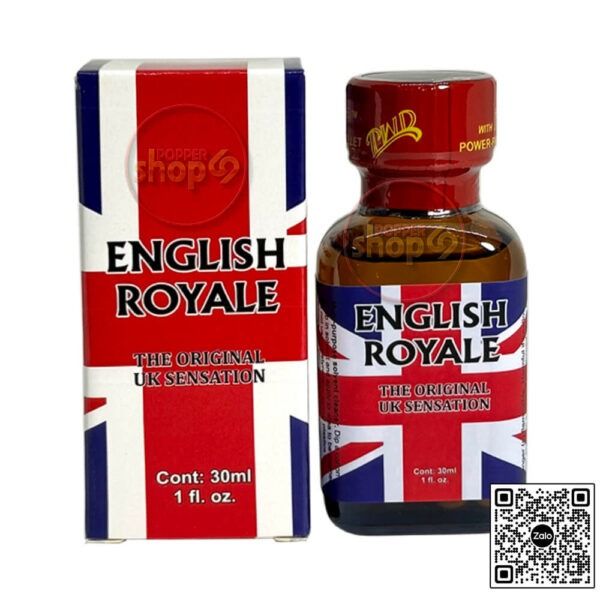 Chai h&iacute;t tăng kho&aacute;i bao ph&ecirc; k&iacute;ch th&iacute;ch Popper English Royale 30ml