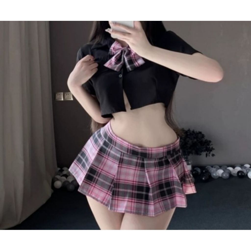 V&aacute;y Cosplay Nữ Sinh Caro Quyến Rũ