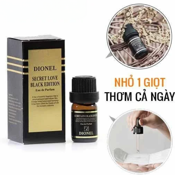 Nước Hoa V&ugrave;ng K&iacute;n Dionel Secret Love Black Edition 5ml