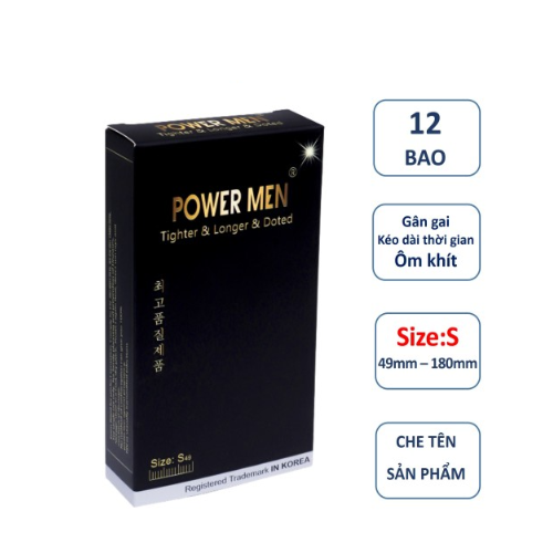 Bao Cao Su Size Nhỏ C&oacute; Gai Power Men Tighter Longer Extra Dots 2