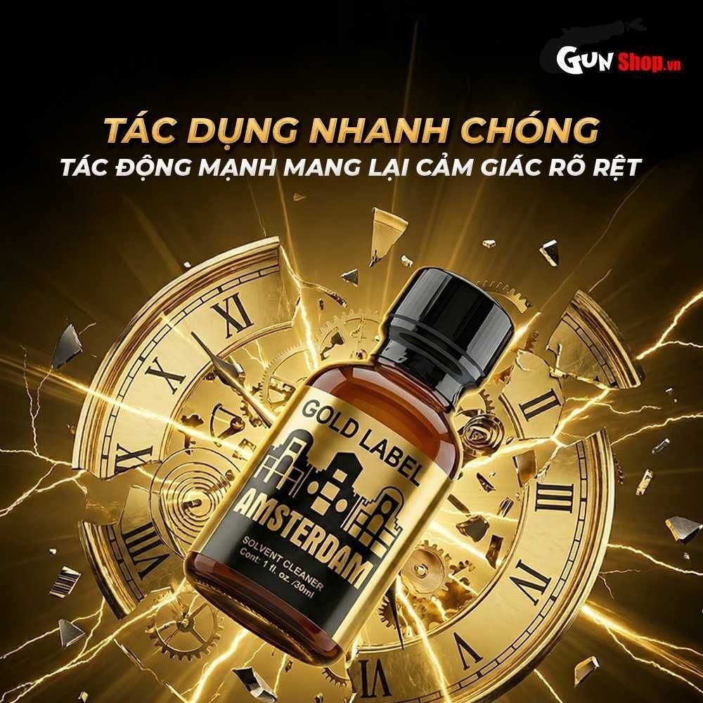 Chai h&iacute;t tăng kho&aacute;i cảm Popper DS USA Amsterdam Gold Label - Chai 30ml