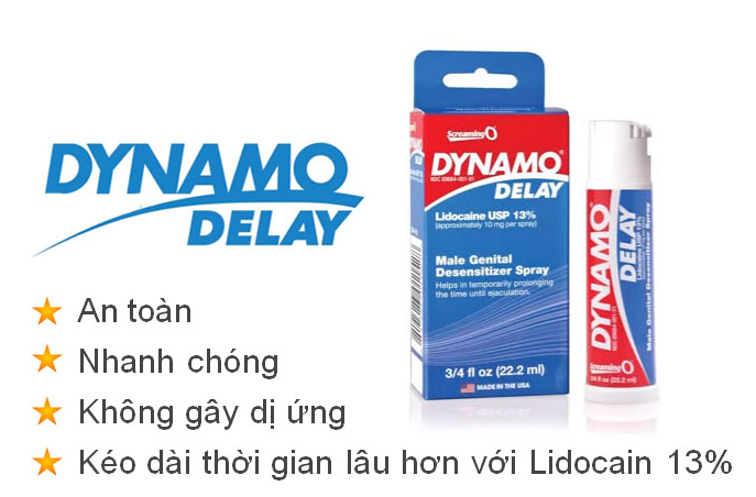 Chai xịt Mỹ Dynamo Delay