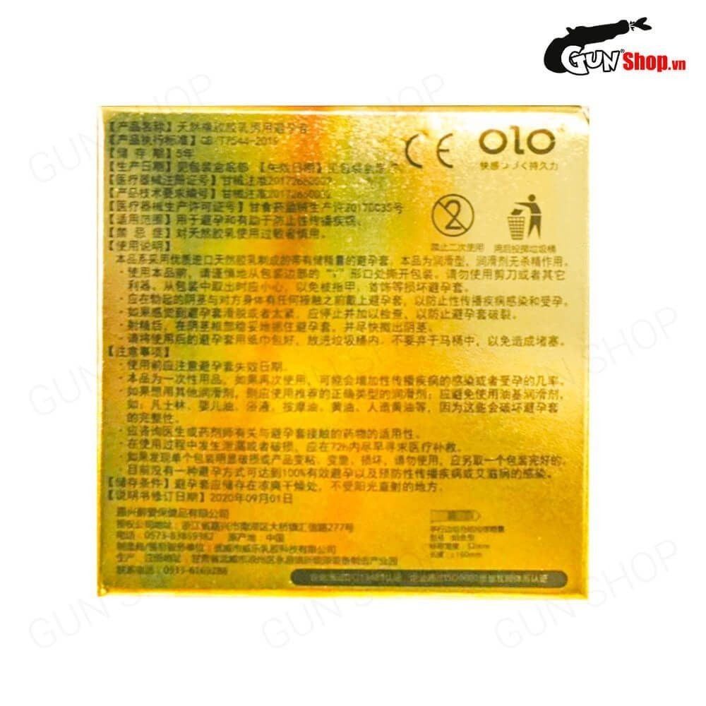 Bao cao su OLO 0.01 Zero V&agrave;ng - Si&ecirc;u mỏng, g&acirc;n v&agrave; hạt