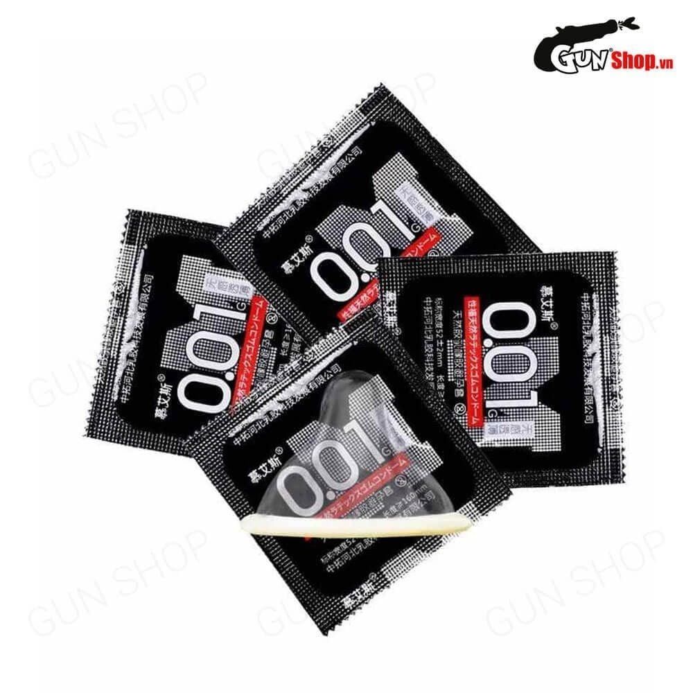 Bao cao su Muaisi 0.01 Đen - Hộp 10 c&aacute;i