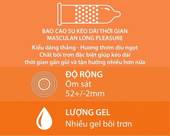 Bao Cao Su Cho Nam Của Đức Masculan Long Pleasure 3